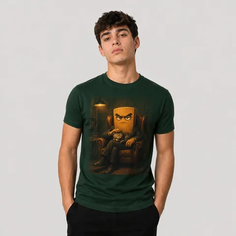 Montaje de ejemplo de una camiseta verde de EL PALO